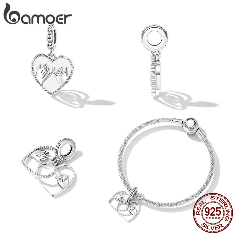 Vòng cổ BAMOER bạc 925 mặt hình bàn tay dễ thương