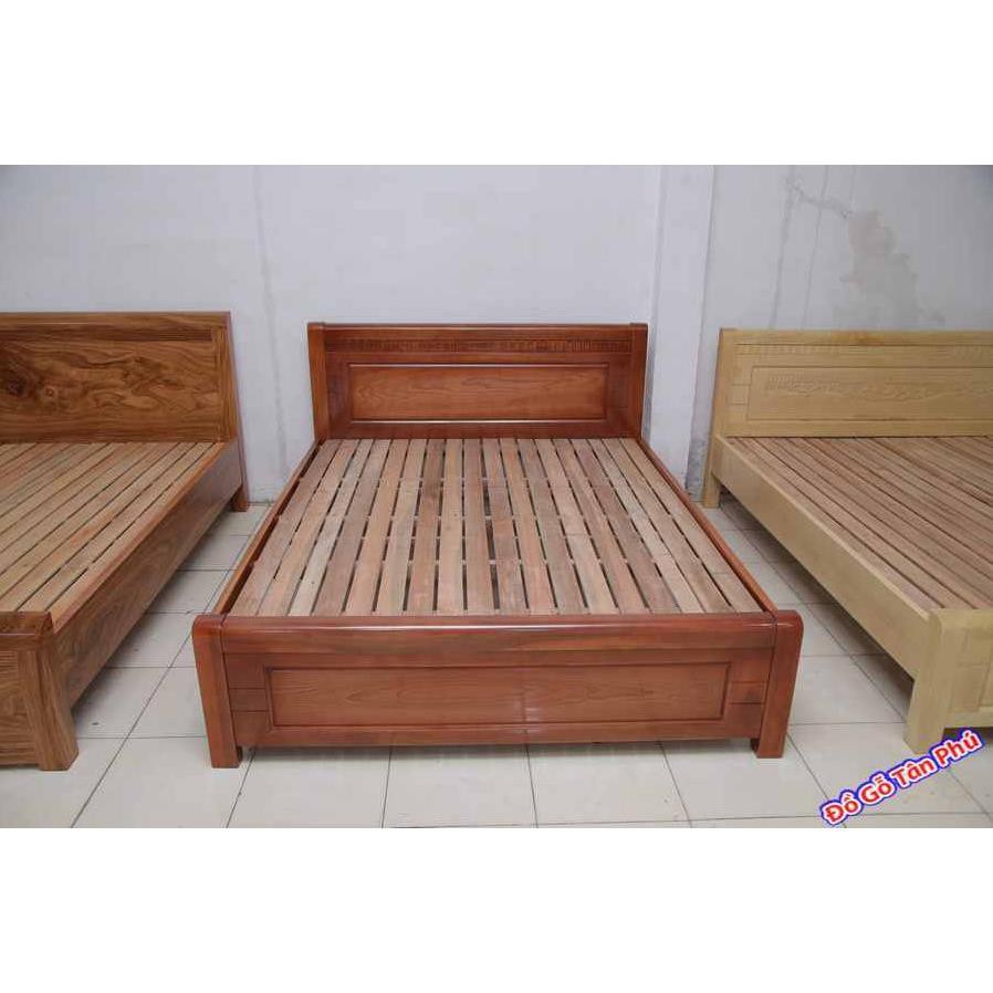 Giường ngủ cao cấp gỗ xoan đào lá vạt thường (1m2 – 1m6 – 1m8*2m)