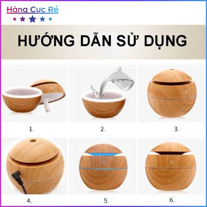 Máy xông tinh dầu, phun sương tạo ẩm Freeship Máy tinh dầu vân gỗ hàng cao cấp, nút cảm ứng - Shop Hàng Cực Rẻ