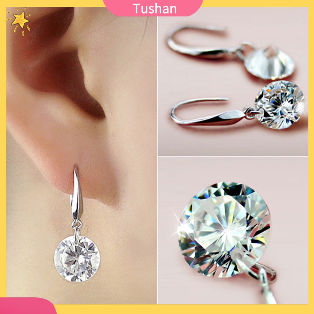 Hoa tai mạ bạc dáng dài thời trang cho nữ