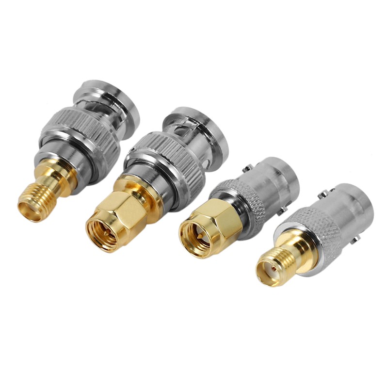 4Pcs BNC To SMA Type Male Female RF Connector Adapter Test Converter Kit Set