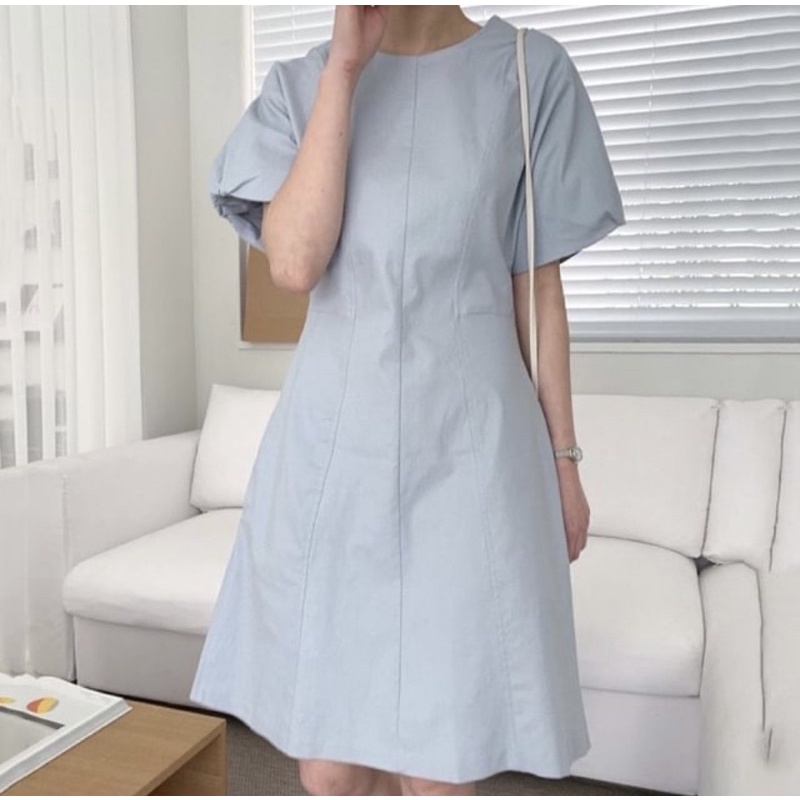 ĐẦM FORM A TAY XOẮN 3 MÀU