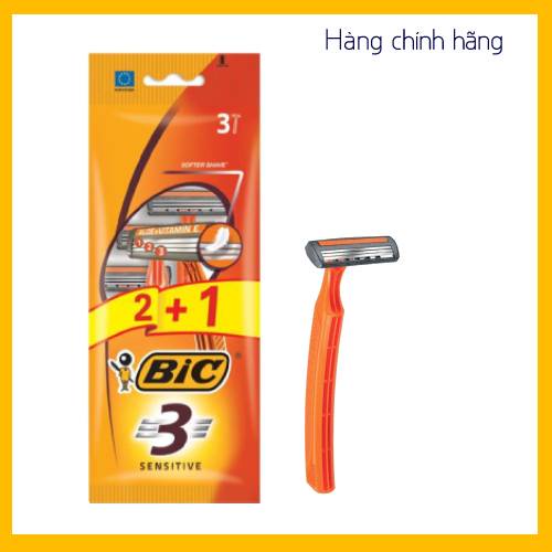 COMBO 14 Cây dao cạo râu BIC 3 lưỡi TẶNG 3 cây cùng loại (17 cây)