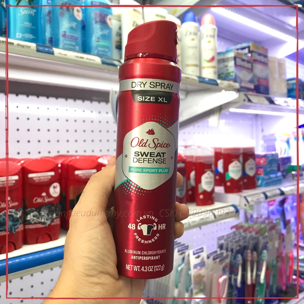 Xịt khử mùi toàn thân dành cho nam Old Spice Refresh Body Spray 122g