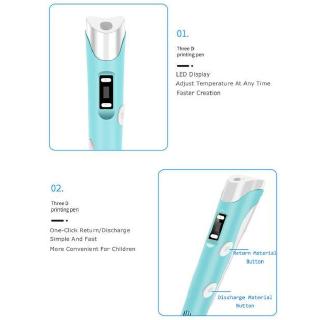 (miễn Phí 10m) Sợi Vẽ 3d Lcd Pen V2 Cho Trẻ Em