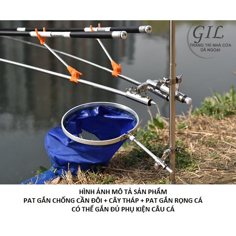 Tháp chống cần câu innox - tháp câu đài đa năng
