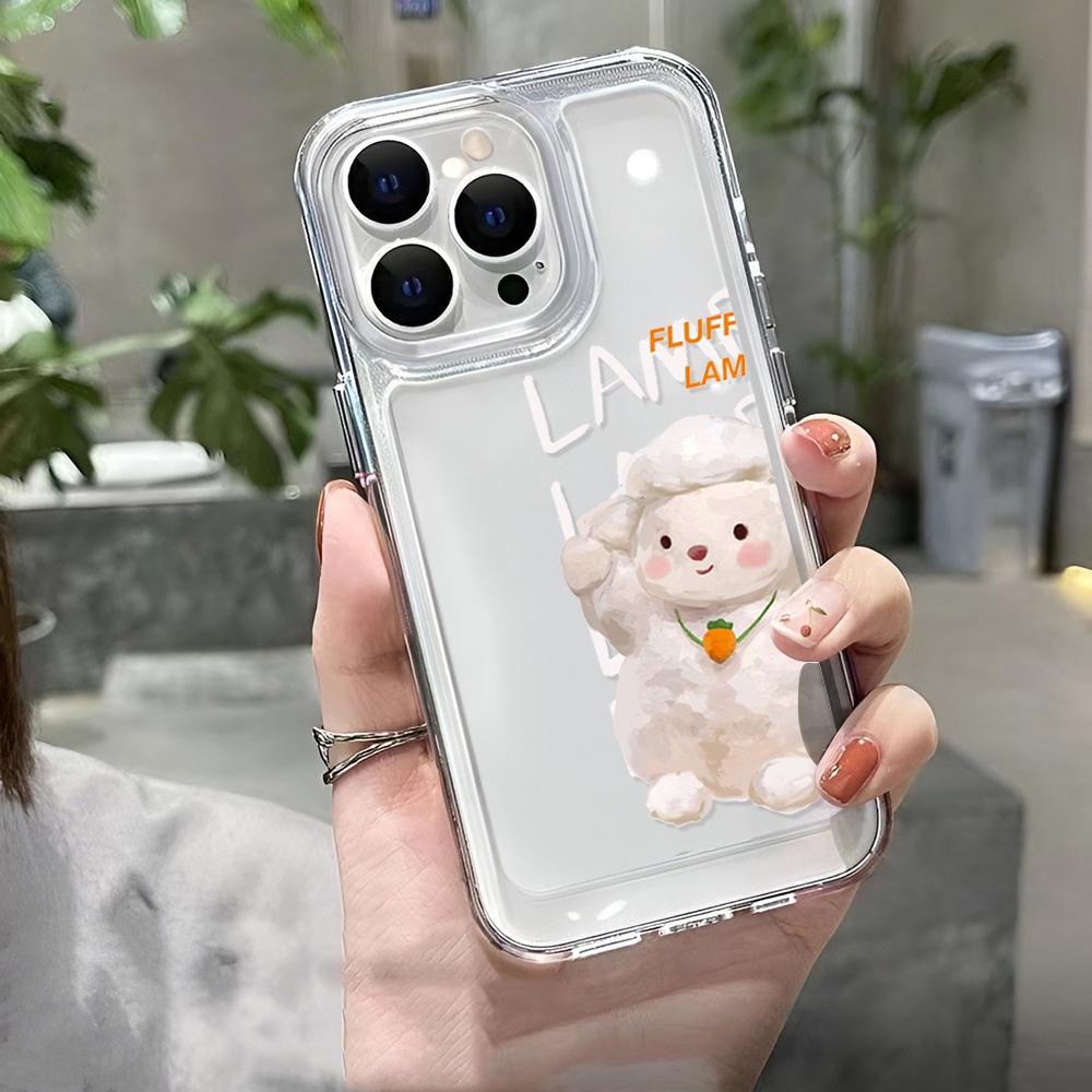 Ốp Điện Thoại Trong Suốt Hình Cừu Dễ Thương Cho iphone 14ProMax 14Plus 13 11 12 7Plus X XR