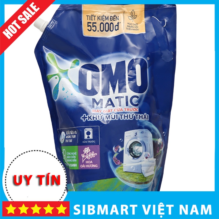 Túi Nước giặt OMO matic cửa trước Oải hương 2kg - SibMart Việt Nam - SC0099