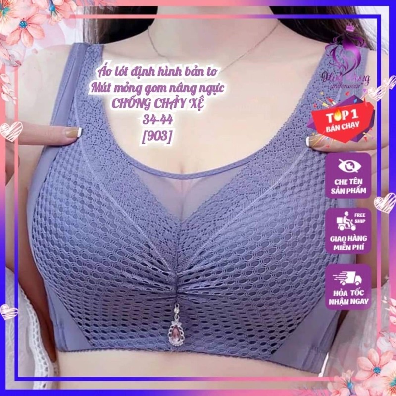 Áo lót nữ định hình bản to chống chảy xệ, áo ngực mút mỏng không gọng, áo ngực BIGSIZE