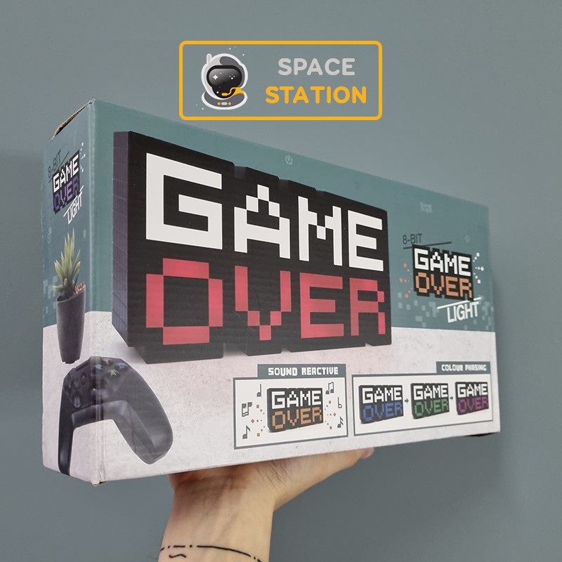 [Sẵn hàng] Đèn GAME OVER - trưng bày bàn máy tính, cảm biến theo nhạc - Space Station | BigBuy360 - bigbuy360.vn