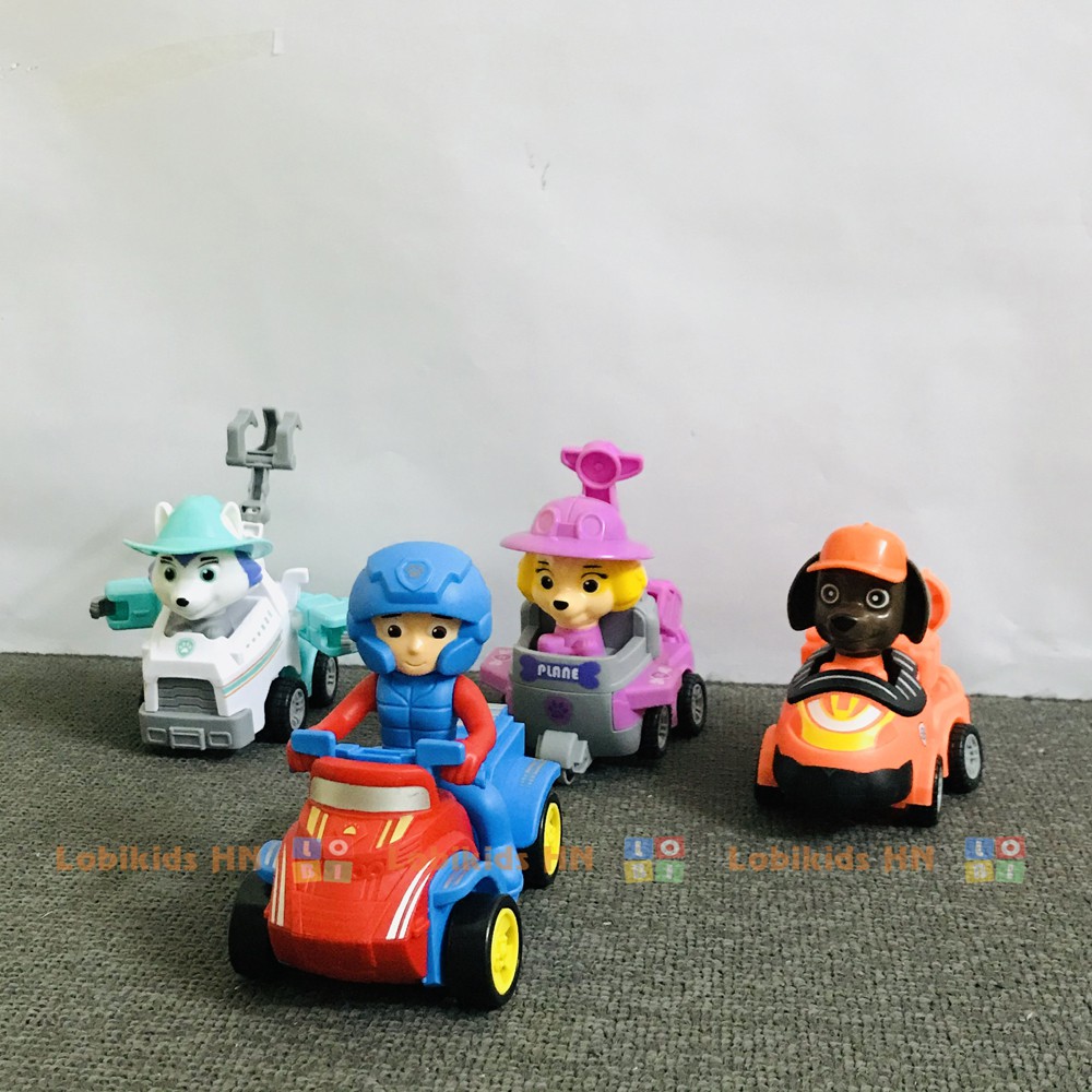 Chó cứu hộ Paw Patrol, Đồ chơi biệt đội cứu hộ 4 nhân vật loại to, biến hình robot - Lobikids