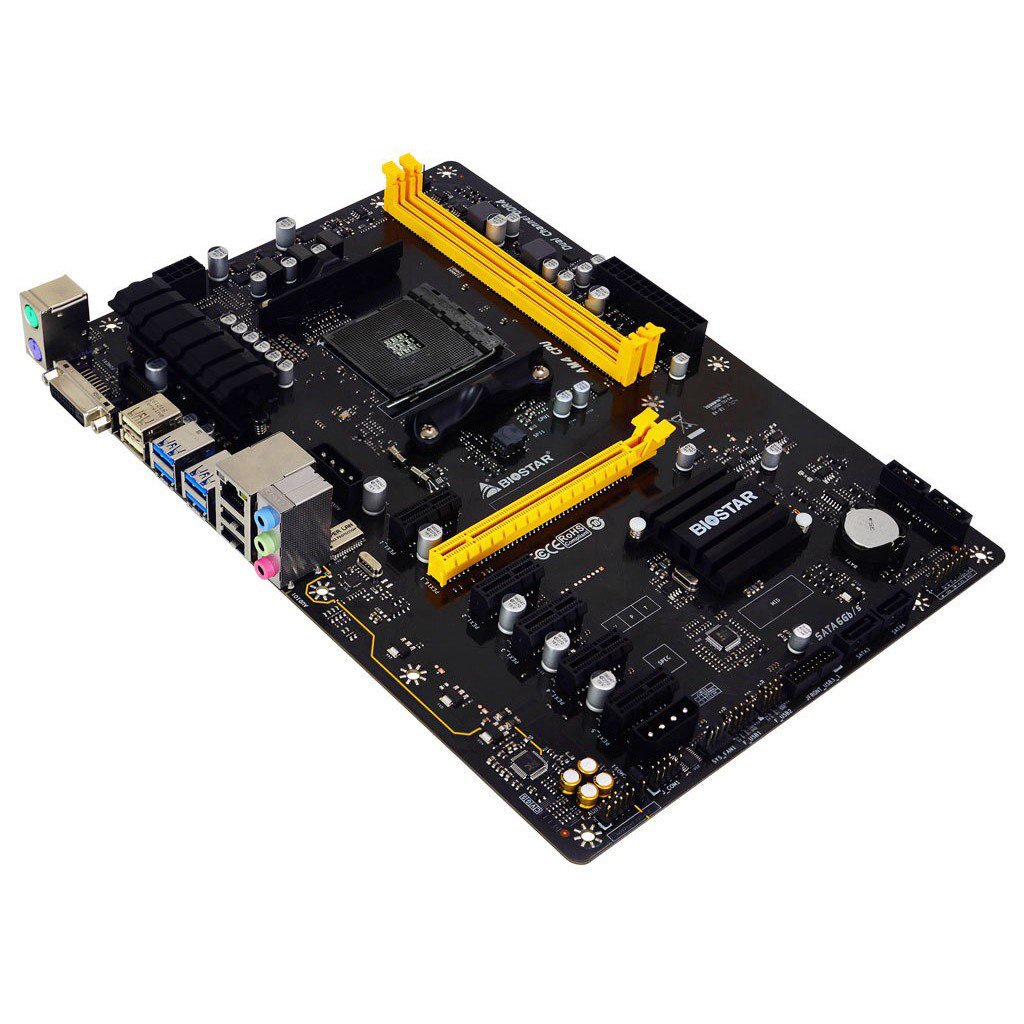 QL2D BIOSTAR Original board TB350-BTC  AM4 B350 Dig Mining Motherboard Supports 6 Graphics Cards A6-9500 6PCI-E Graphics | WebRaoVat - webraovat.net.vn