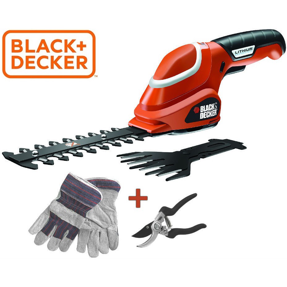 Máy tỉa lá, cành cây cầm tay chạy pin Lithium 7v BLACK &amp; DECKER GSL700KIT