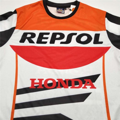 REPSOL Honda Áo Thun Thể Thao Tay Ngắn Mau Khô Cho Nam 2018