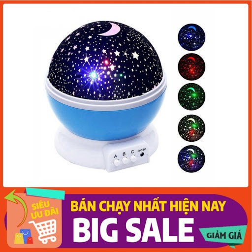Đèn Chiếu Sao 3D Tự Xoay 360 Star Master Pro.