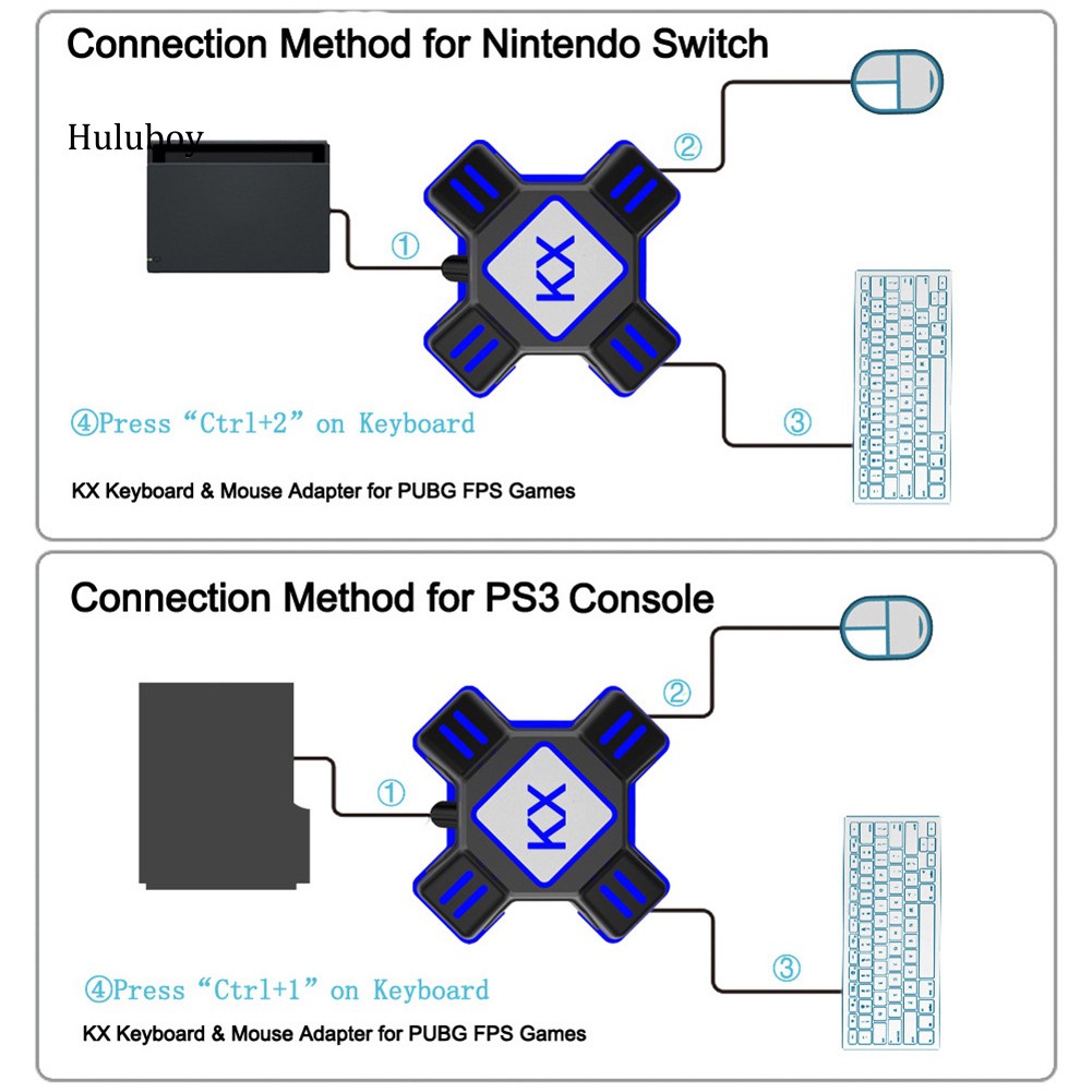 Đầu nối điều khiển thiết bị kết nối bàn phím và chuột chuyên dụng dành cho Switch/Xbox/PS4/PS3