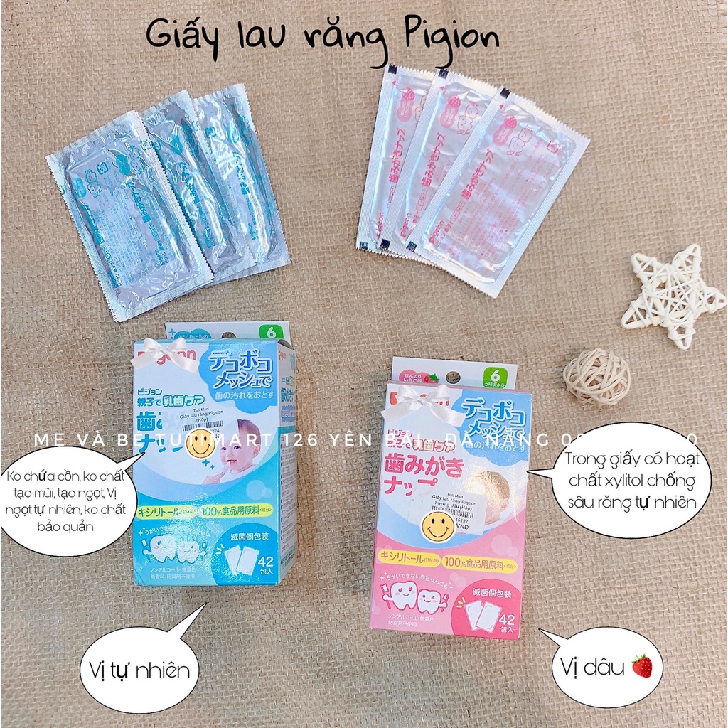 GIẤY LAU RĂNG MIỆNG CHO BÉ 42 TỜ PIGEON