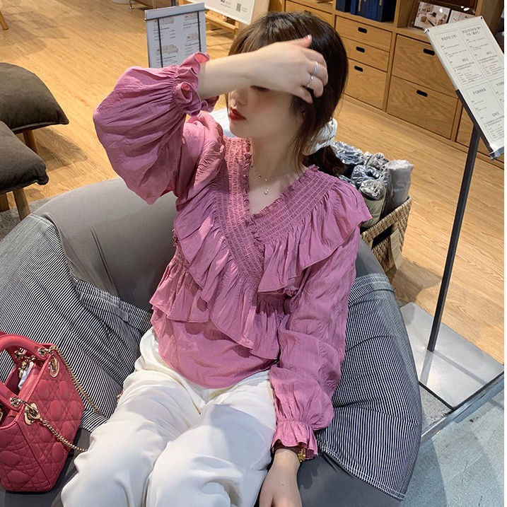 Áo Sơ Mi Chất Chiffon Tay Dài Thiết Kế Ngọt Ngào Thời Trang Mùa Hè | BigBuy360 - bigbuy360.vn