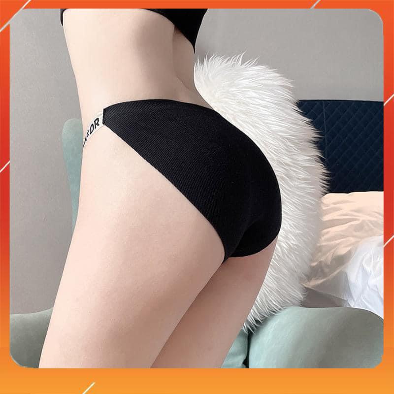 Quần lót nữ cotton tăm cao cấp kháng khuẩn mềm mại thấm hút mồ hôi viền mix chữ sexy tuyệt đối Q3908