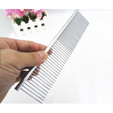 Lược INOX Thẳng - Bản to ODA - Chuyên dụng để chải lông , gỡ rối cho Chó , Mèo.
