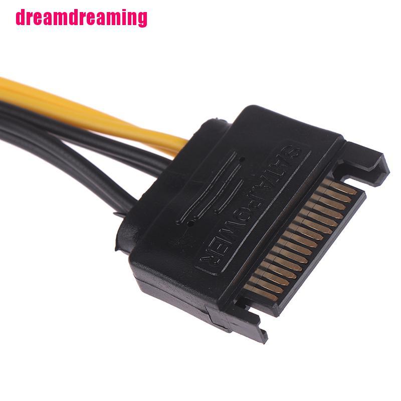 Cáp ChuyểN ĐổI 15pin Sata Sang 8pin (6 + 2) Pci-E 20cm Cho Đồ Họa