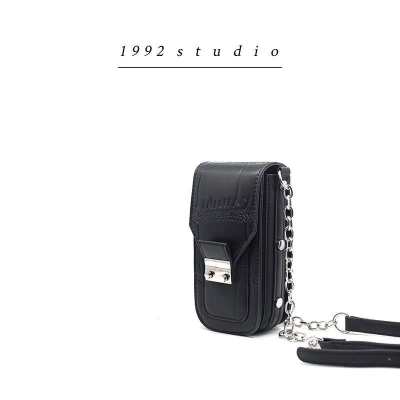 Túi xách nam nữ/ 1992 s t u d i o/ GAVIN BAG/ màu đen phom đứng