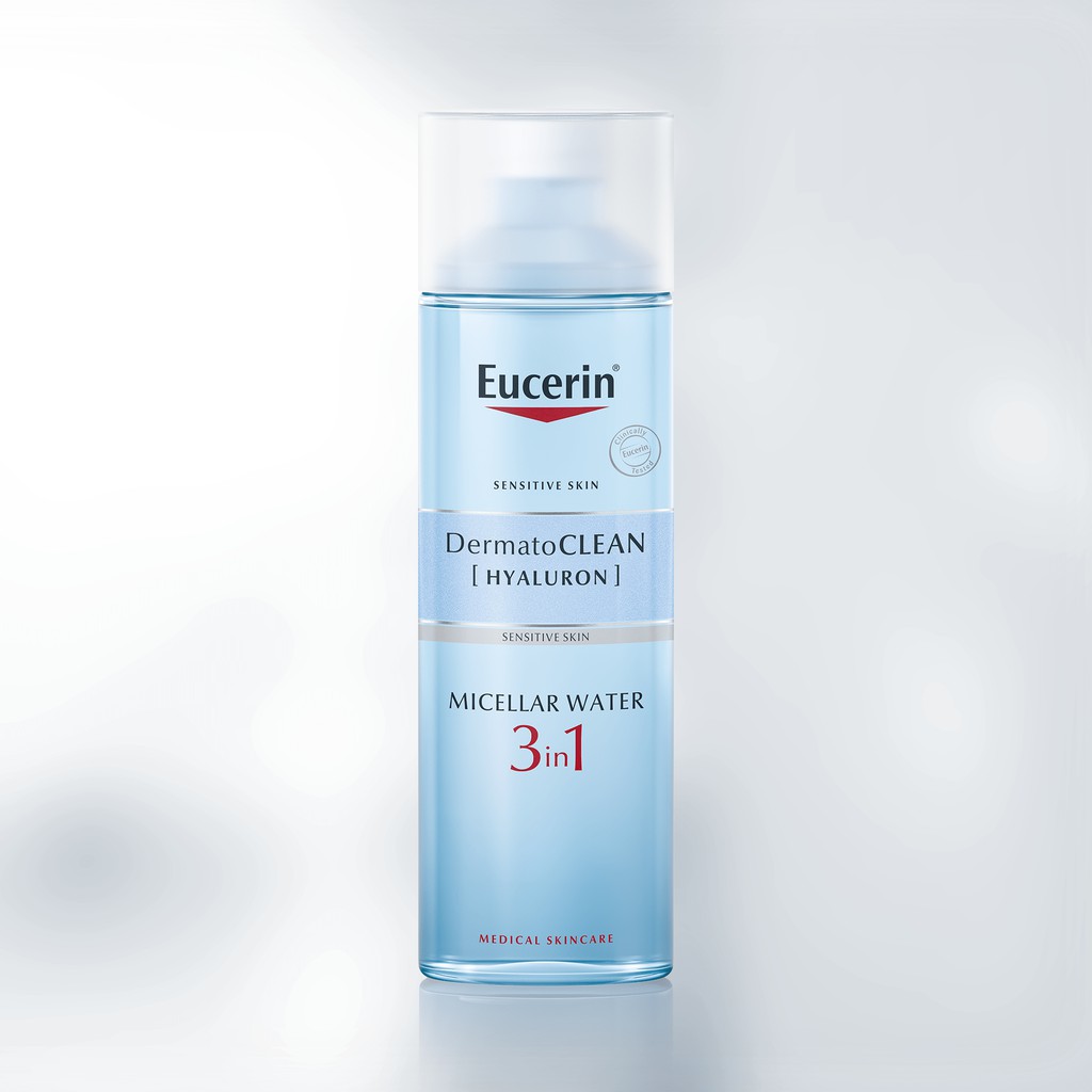 Eucerin Dermato Clean Micellar Cleansing Fluid - Nước tẩy trang Eucerin cho da nhạy cảm tác động 3in1