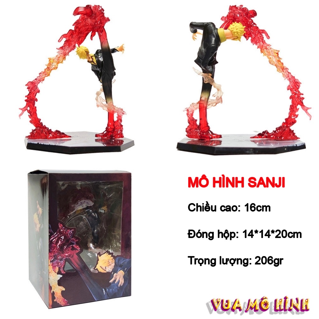 Mô hình One Piece - Mô hình Sanji chân lửa cực đẹp cao 16cm full BOX