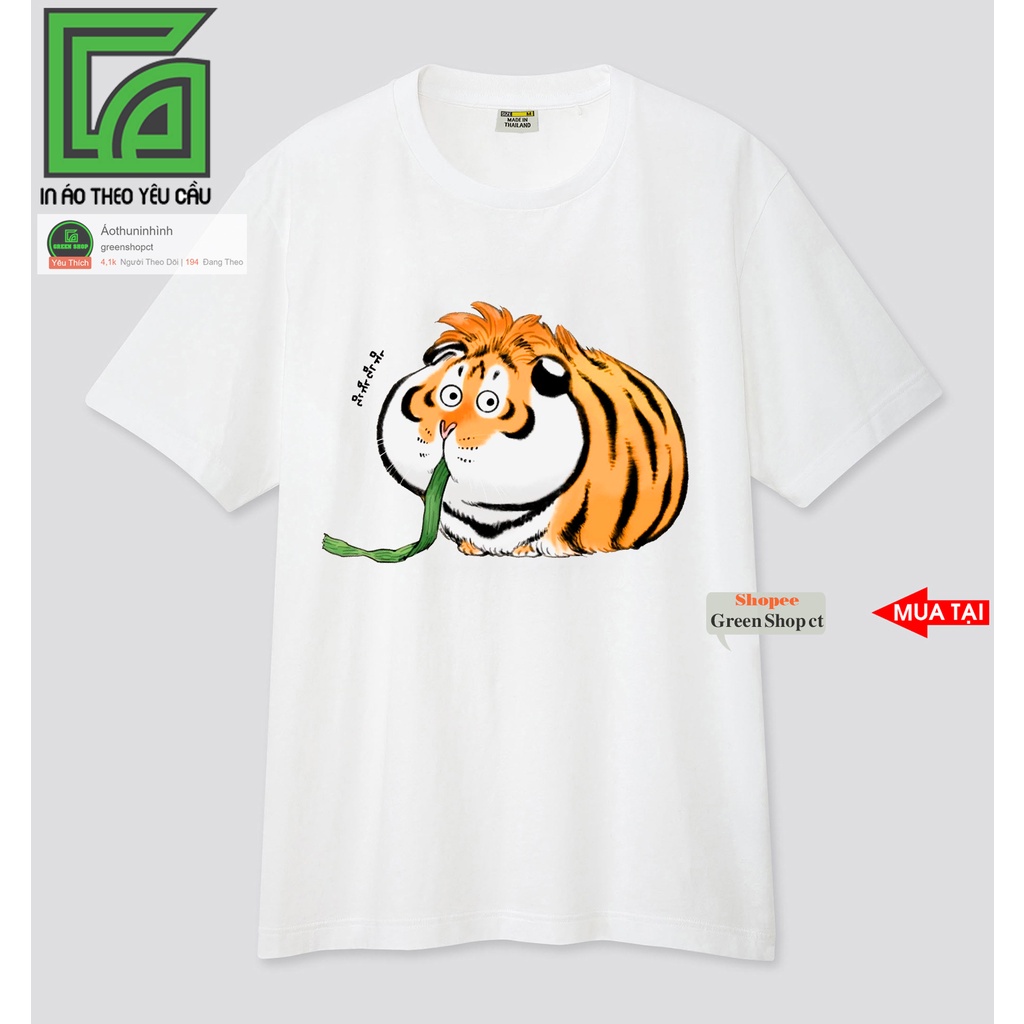 Áo Thun In Hình Con Hổ Béo Con - Áo Cặp Áo Nhóm Cọp Béo  Vải Thái S288 Greenshopct