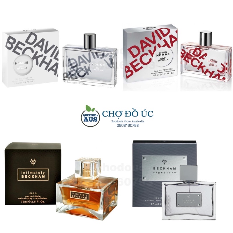 Nước hoa nam David Beckham INTIMATELY - SIGNATURE - HOMME - EDT 75ml - nhập Úc tem Chemist