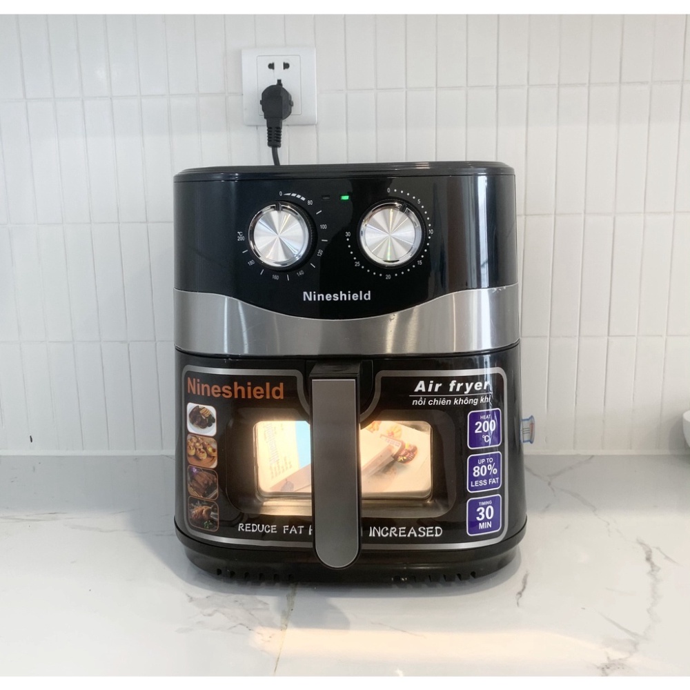NỒI CHIÊN KHÔNG DẦU NINESHIELD KB-8002M MẪU MỚI 10.5 LÍT CÔNG SUẤT 1600W tongkhodochoi.12