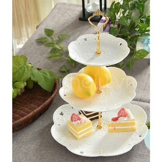 Bộ khay sứ pancake 3 tầng cao cấp
