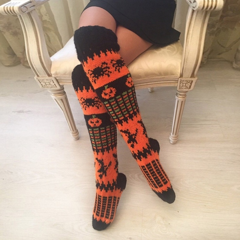 Tất Dệt Kim Dài Qua Gối Giữ Ấm Mùa Đông Thời Trang Cho Nữ
