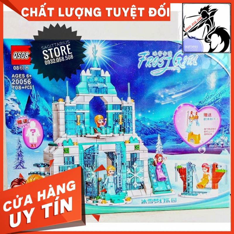 Lego QS08 20056 Lắp Ráp Lâu Đài Của Nữ Hoàng Băng Giá ( 708 Mảnh )[ Có Sẵn ]