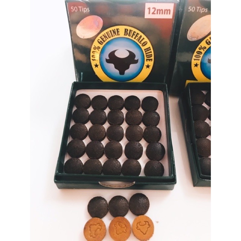 Đầu cơ bida Trâu Buffalow, Tẩy bi-a đầu trâu 12mm;13mm