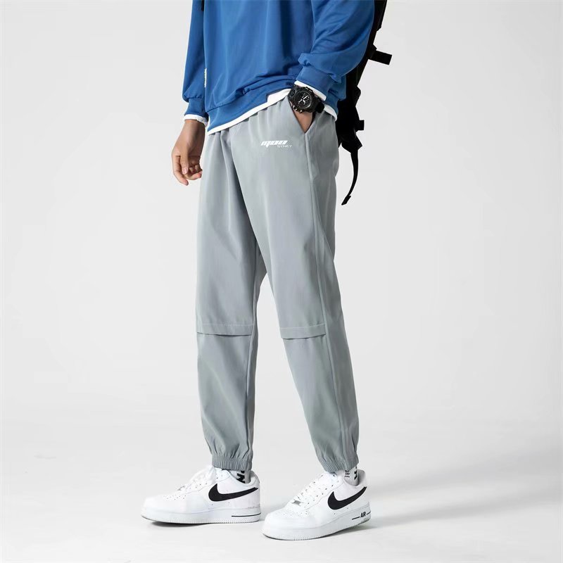 Quần dài thể thao dáng rộng in chữ phong cách hip hop Hàn Quốc chất lượng cao thời trang cho nam S-3XL