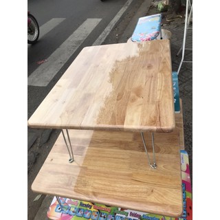 Bàn xếp giá rẻ  gỗ cao su 50*70 chân thép xếp vào đươc