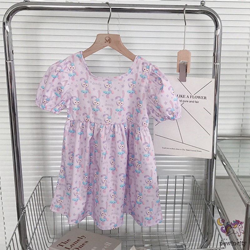 Đầm Hở Lưng In Họa Tiết Hoạt Hình Phong Cách Hàn Quốc Xinh Xắn Dành Cho Bé Gái