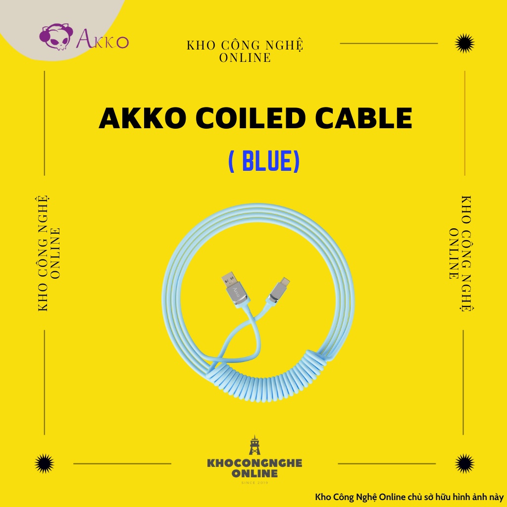 AKKO Coiled Cable (Black / White / Pink / Blue)