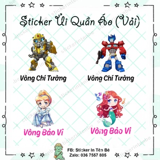 Sticker ủi cho bé đi học - hình ủi  thiết kế miễn phí - sticker dẻo cao su