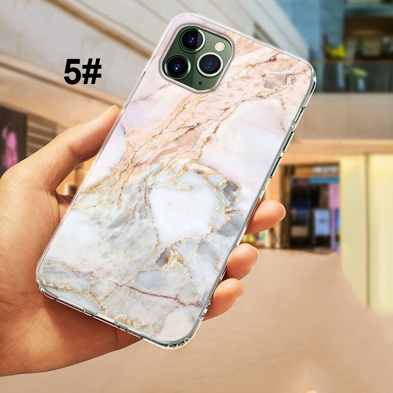 Ốp điện thoại dẻo silicon trong suốt in vân đá vàng hồng cho iPhone XR X Xs Max 8 7 6s 6 Plus 5 5s SE 2020 63MB