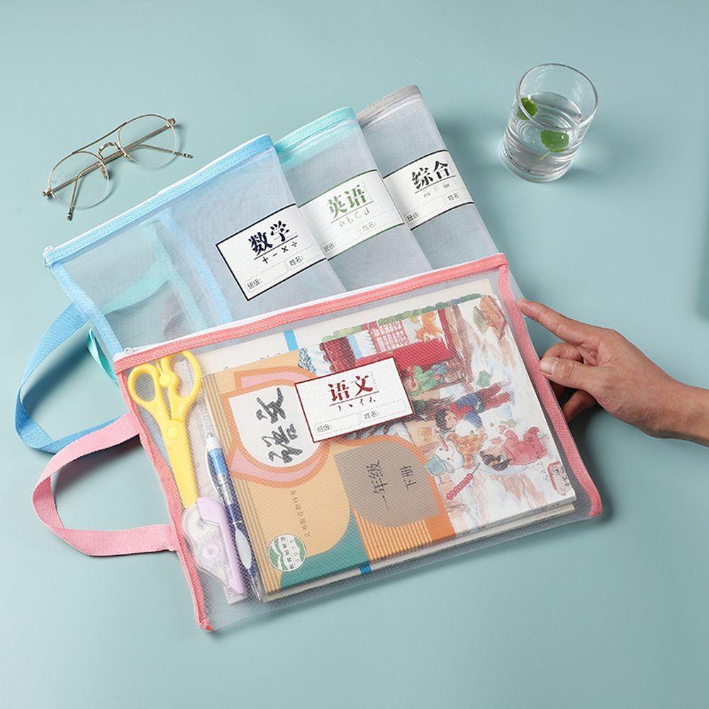 Túi Đựng Tài Liệu Khổ A4 Có Khóa Kéo Bảo Vệ Tiện Dụng Cho Học Sinh