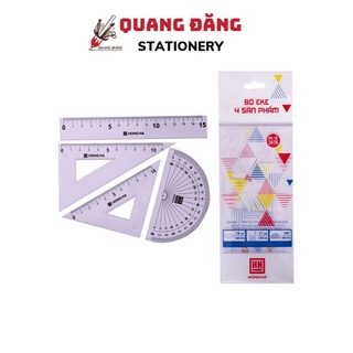 Bộ eke, bộ thước eke nhựa classmate, hồng hà, deli cho học sinh - vpp quang đăng