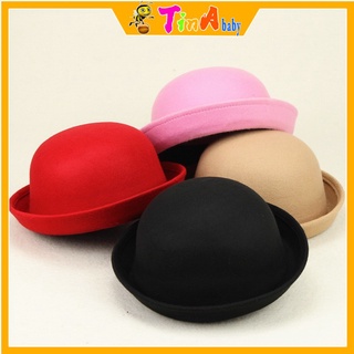 Mũ dạ nữ - Nón vành tròn, trơn, form dáng đẹp phong cách Hàn Quốc E352