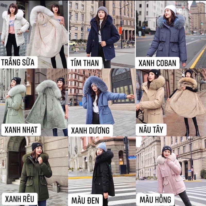 ÁO PARKA NỮ LÓT LÔNG 2020 HOTTREND