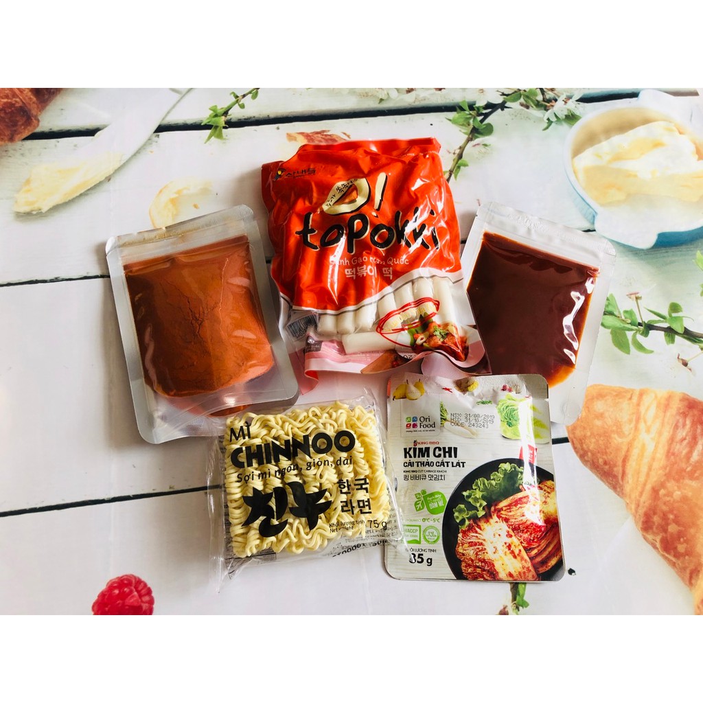 500G BÁNH GẠO TRUYỀN THỐNG + SỐT + KIM CHI + MÌ CHINNOO + ỚT NGON TUYỆT