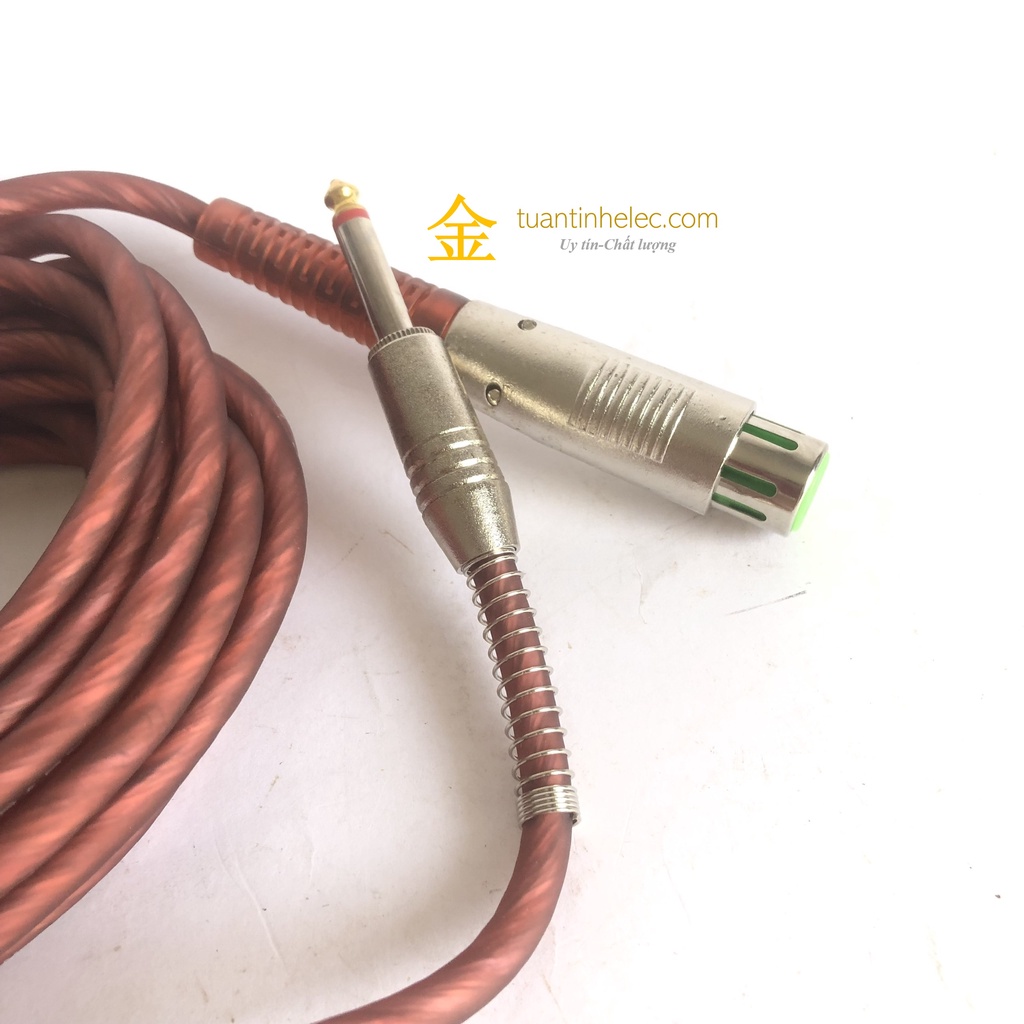 Dây Micro dài 6m, 1 đầu 6 ly, 1 đầu canon cái loại tốt