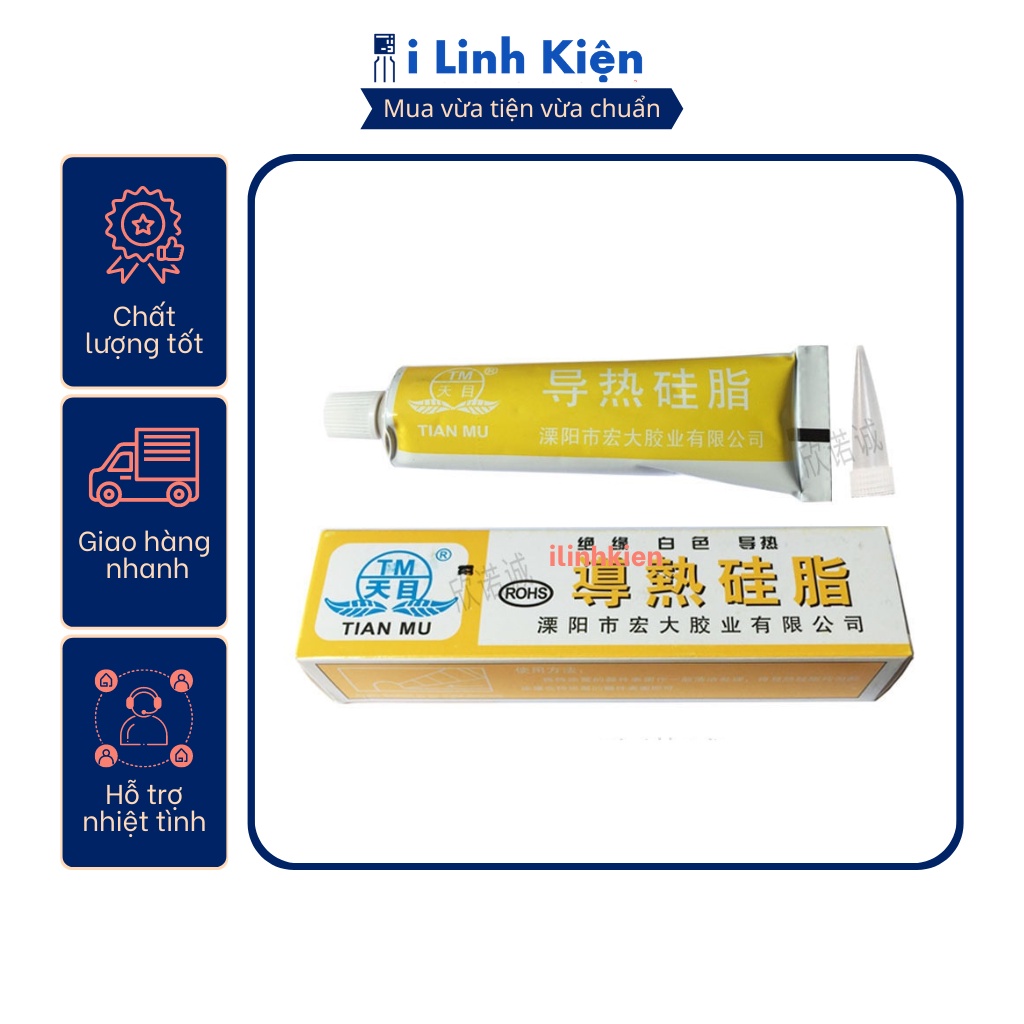 Keo tản nhiệt MU60 chuyên dùng cho cpu , sò nhiệt, IGBT công suất bếp từ màu trắng.