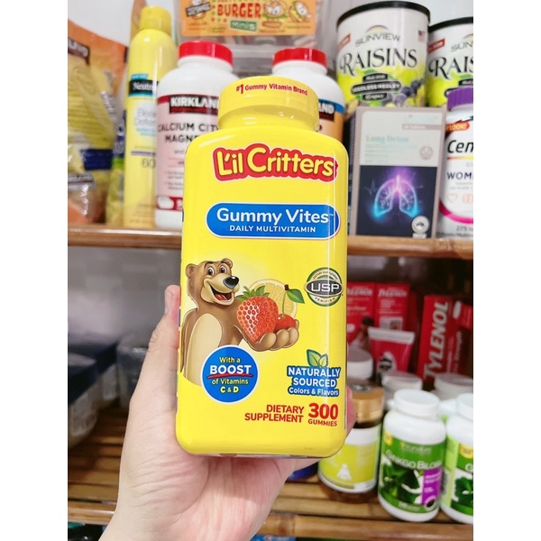Kẹo dẻo bổ sung vitamin và khoáng chất cho trẻ L’il Critters Gummy Vites Daily Multivitamin 300 viên