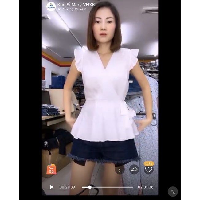 {Tri ân} Áo lụa xuất dư xịn dáng peplum